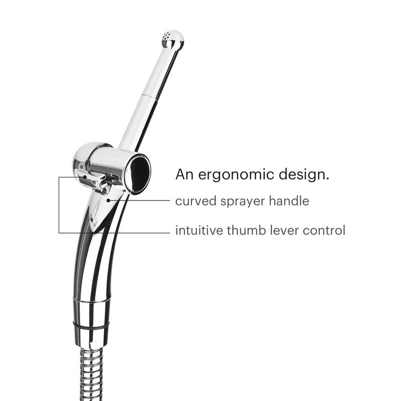 Brondell Hand Held Bidet Sprayer for Toilet: Brondell CleanSpa Advanced Bidet Attachment, Precision Pressure Control Jet Spray, Ergonomic Handheld Bidet for Toilet, Toilet Water Sprayer & Hose Set - Image 3